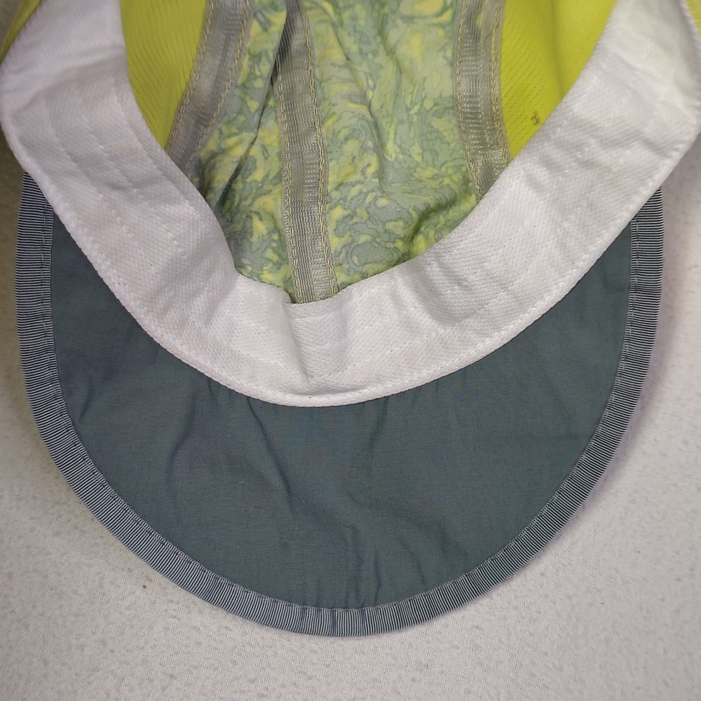Vintage Patagonia Duckbill Cap Hat Yellow Green 4 Panel Marble Print 2002 52060 - Picture 7 of 11